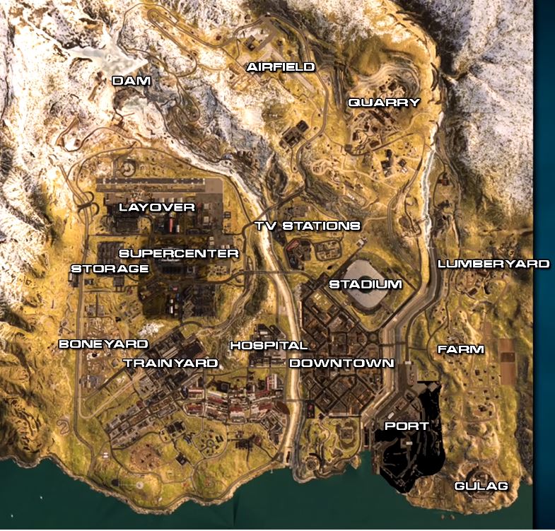 The maps in Call of Duty: Warzone Mobile