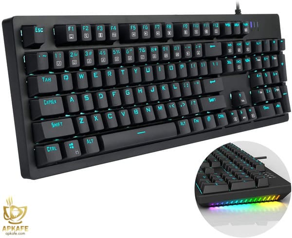 E-YOOSO Mechanical Keyboard Wired Gaming Keyboard - 104 key-Best Gaming Keyboards Under $30