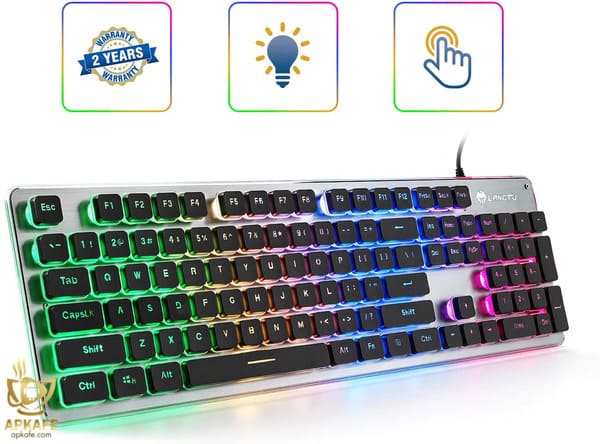 LANGTU L1 Black/Silver-Best Gaming Keyboards Under $30