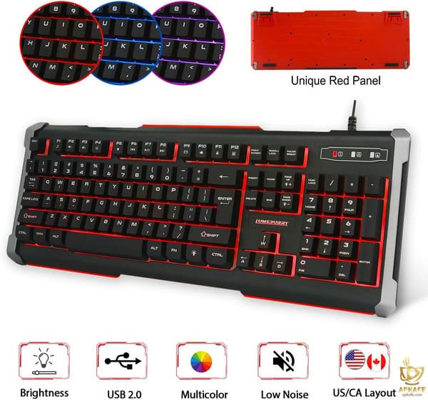 Lumsburry 3 Colors LED Backlit Gaming Keyboard-5 best gaming keyboards under $20 that you cannot ignore