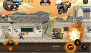 Step into fierce battles with 15 challenging missions-Metal Soldiers 2 combines the adrenaline of platform-style games with the action of 2d shooters