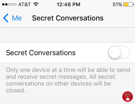  Step 2. Then, the application asks if you want to activate the Secret Conversation mode- How to send a Private Message on Facebook