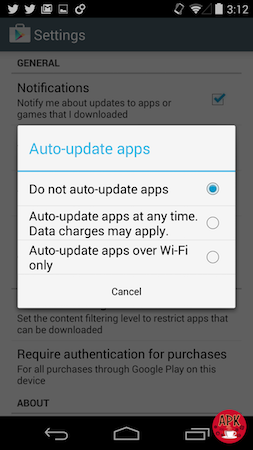 How to turn off automatic app updates on Android devices