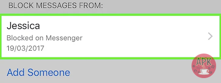 How to unblock someone on facebook messenger - Android , IOS
