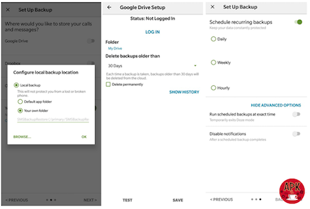 How to backup text messages on android without app