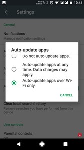 Only update the application via wifi -3G Saving Tips