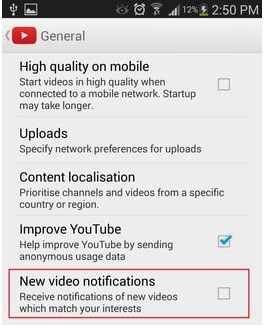 step 2-How to turn off Youtube Notifications on mobile-How to turn off Youtube notifications