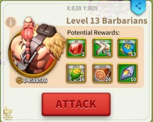Defeat the Barbarians- How to earn free gems in Rise of Kingdoms