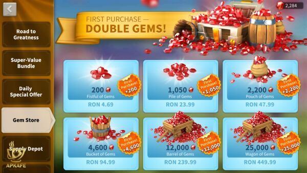 Get more Gem when buying- How to earn free gems in Rise of Kingdoms