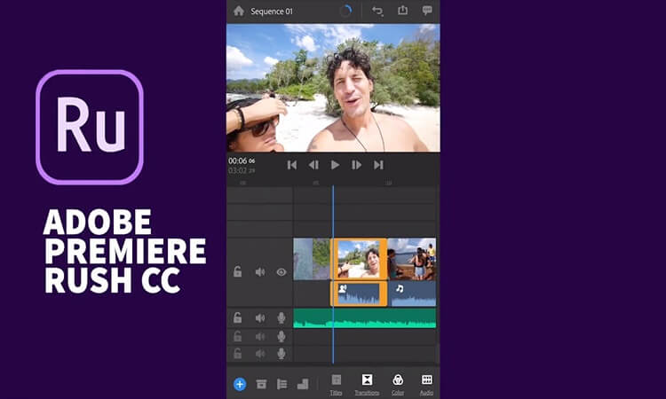 Adobe Premier Rush- Top 5 video editors on iPhone and Android phones