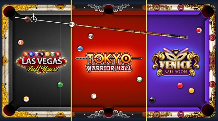 The gameplay- 8 Ball Pool