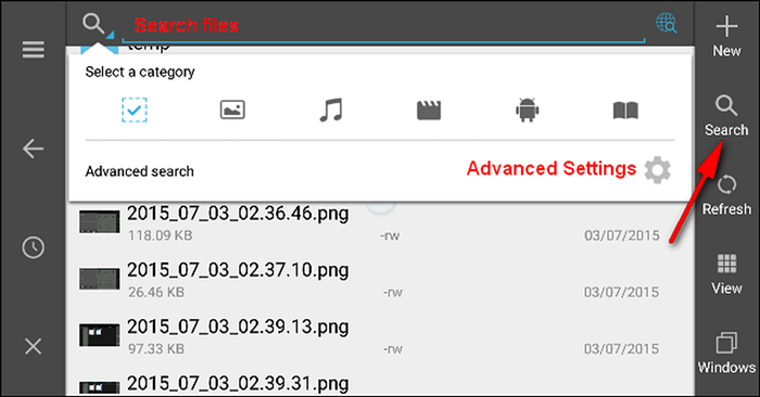 Search local files- 10 Things You Didn't Know ES File Explorer Can Do
