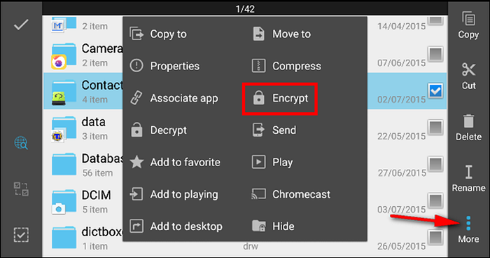 Create an encrypted file or folder with password protection- 10 Things You Didn't Know ES File Explorer Can Do