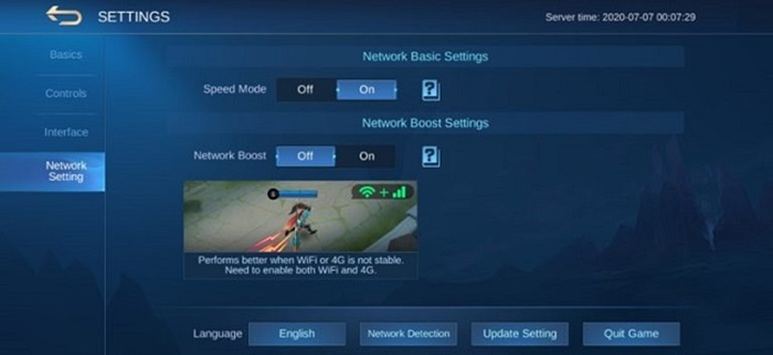 step 3-Configure in-game settings- Mobile Legends: Bang Bang – Guide to reduce lag and fix ping