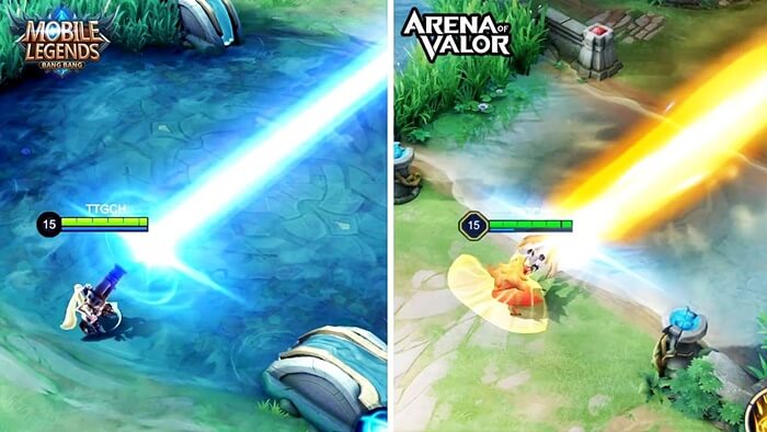 Various abilities, skills, and powers to unlock-Same points-A comparison between Arena of Valor Mobile and Mobile Legends Bang Bang
