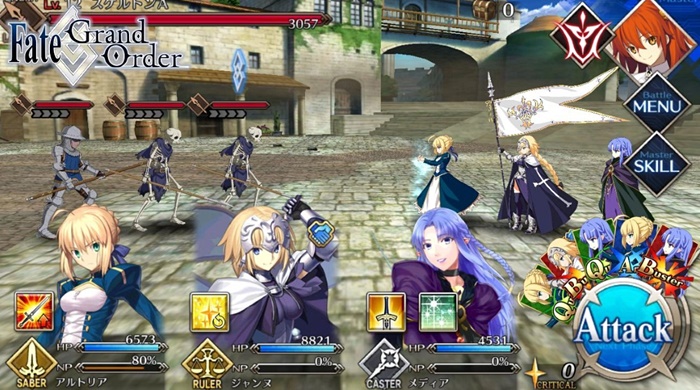 The gameplay- Fate/Grand Order