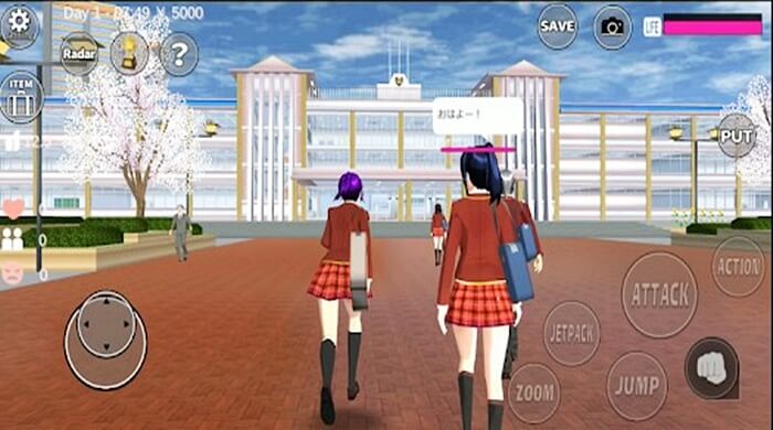 The gameplay-Sakura School Simulator 