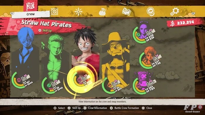 Collect TP-Fighting tips in One Piece Odyssey
