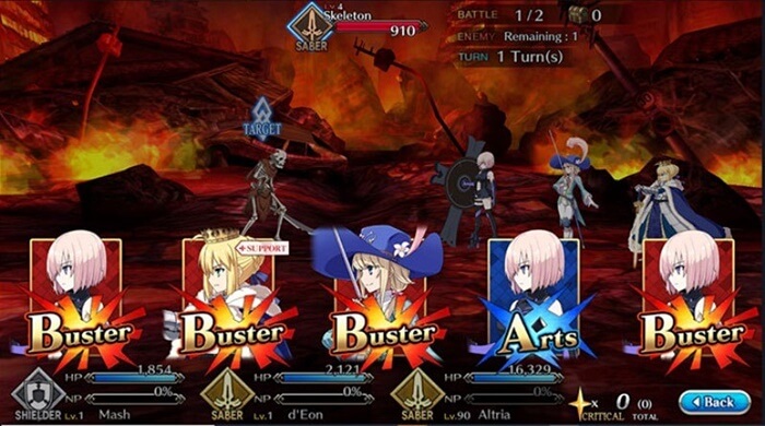 Select Support Servant-Instructions on how to play Fate/Grand Order