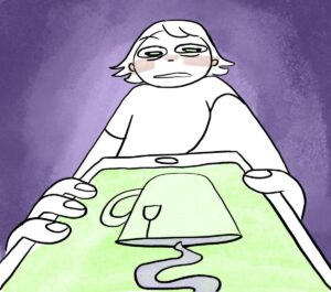 Illustration representing how users feel when evaluating anonymous dating advice