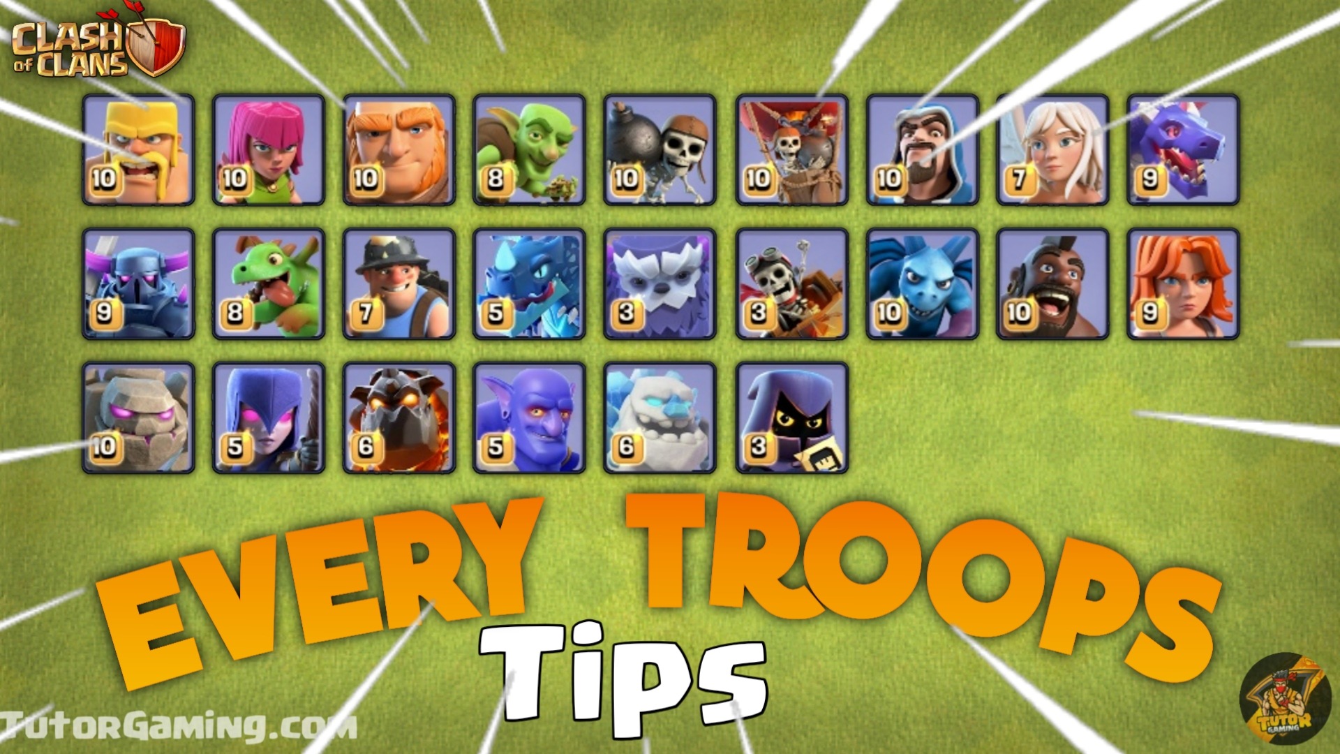 What are the most popular troops in Clash of Clans?