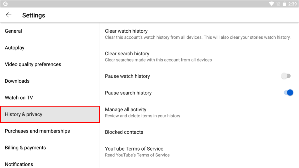 Clear search history on Youtube - Tips Youtube Apkafe