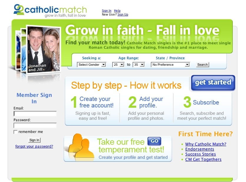 Create a CatholicMatch Account