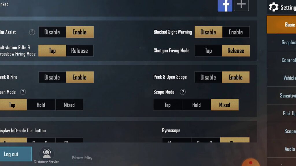 Enable Peek&Fire mode -10 TIPS IN PUBG MOBILE TO HELP YOU EASILY BECOME A HIGH-CLASS PLAYER