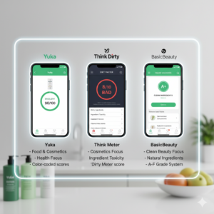 Comparison – Yuka vs Think Dirty vs BasicBeauty