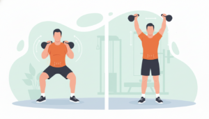 Clean and Press (Dumbbells or Kettlebell)