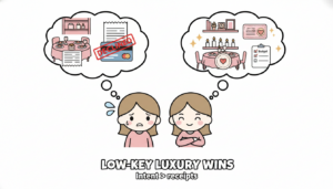 Cartoon dating meme showing low-key luxury Valentine plans versus expensive overspending during the romance recession