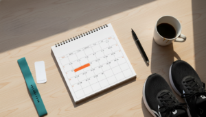 Calendar and event items showing a recurring loop plan—one Soft Partying Dating event, two show-ups