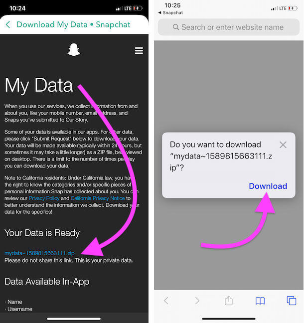 How to download your data before deleting- Delete Your Snapchat Account In A Few Easy Steps