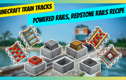 Minecraft Train Tracks – Powered Rails, Redstone Rails Recipe