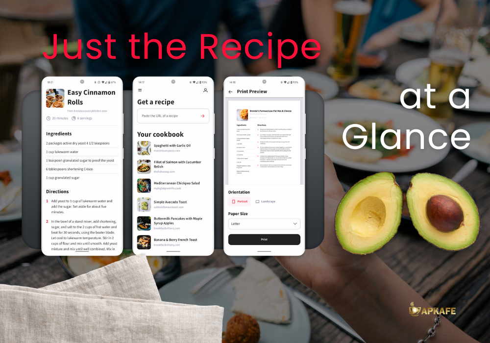 Just the Recipe at a Glance