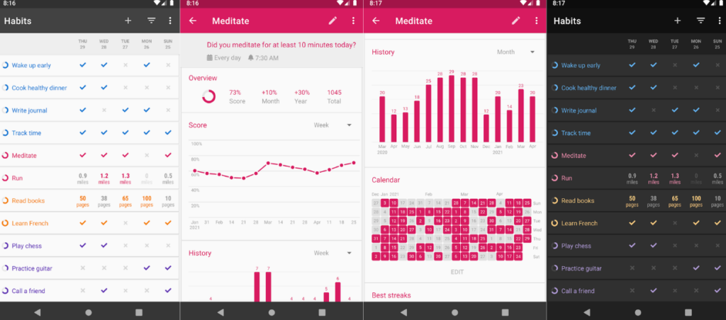 Key Features of Loop Habit Tracker APK