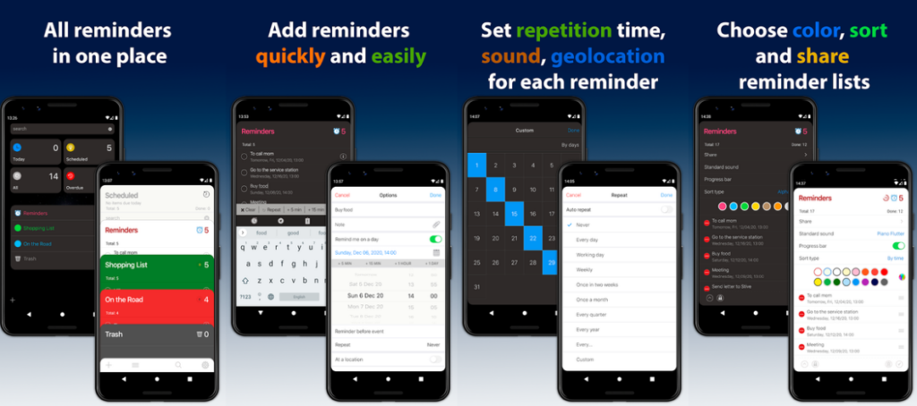 Key Features of Reminders