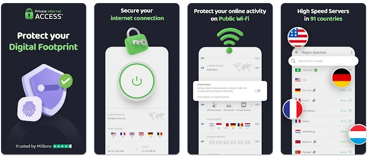 Key Features Private Internet Access VPN APK