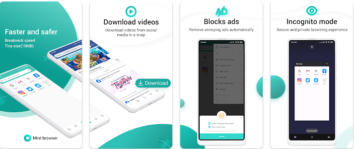 Key features Mint Browser APK