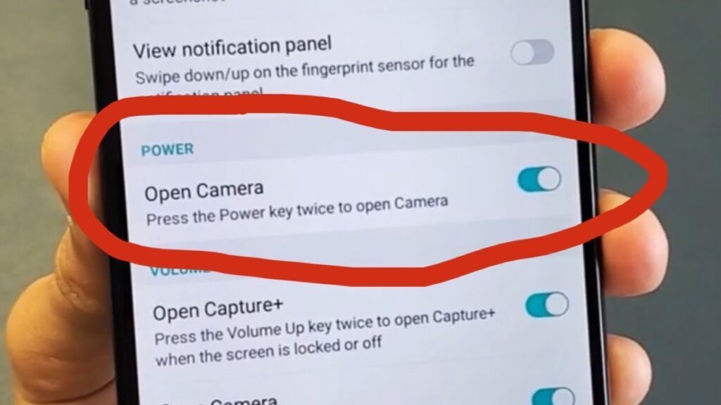 Open the Camera with the Power button-Android keyboard shortcuts-Android Shortcuts