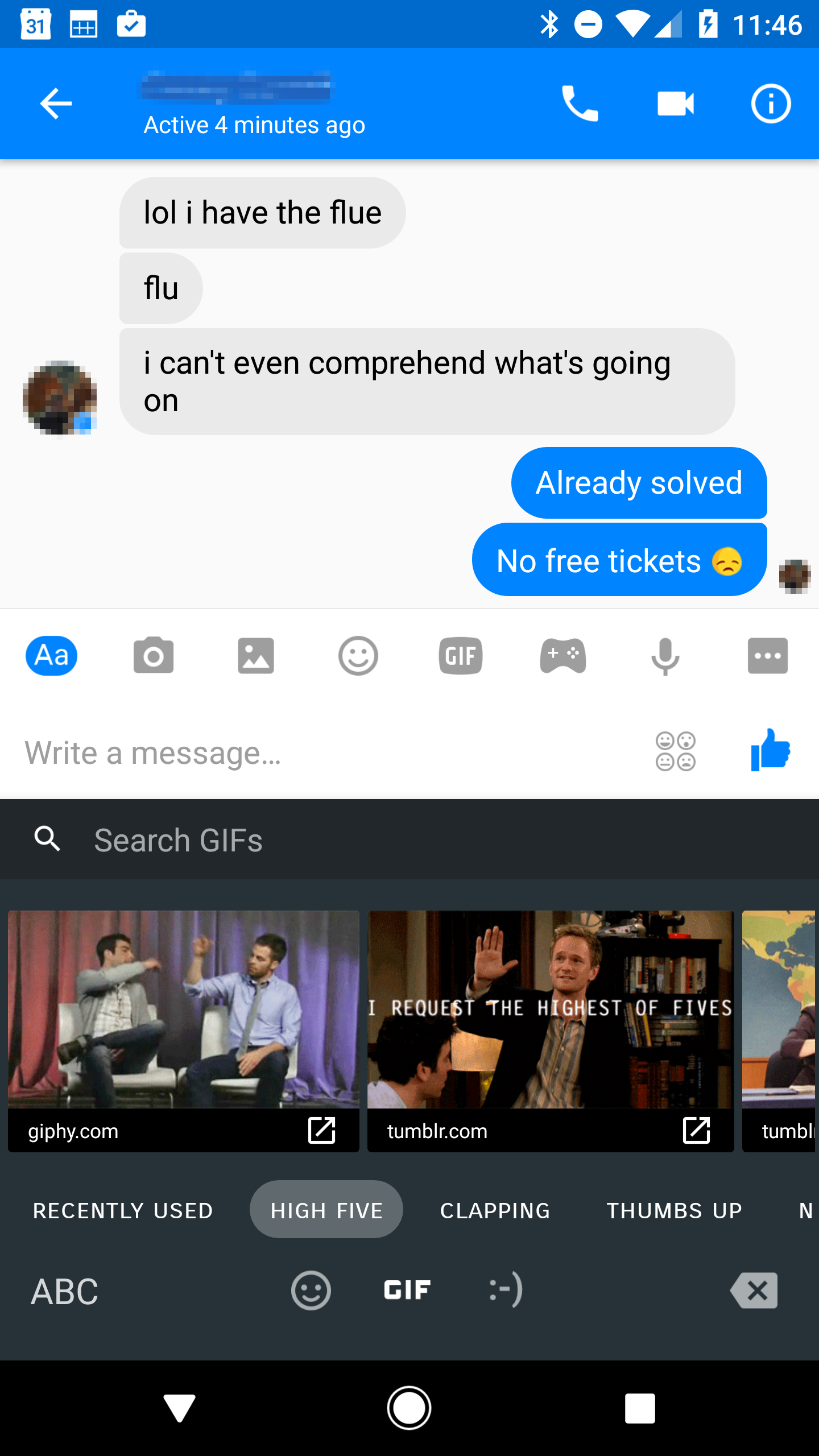  Send GIF images via the Messenger APK- 23 tips and tricks for Facebook Messenger that you may not know