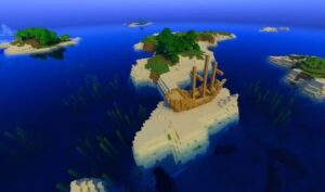 Minecraft-seeds-Sunken-Shipwreck-Cove