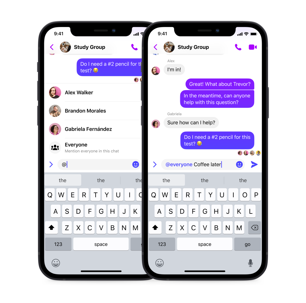 Tag the team members tips and tricks for Facebook Messenger