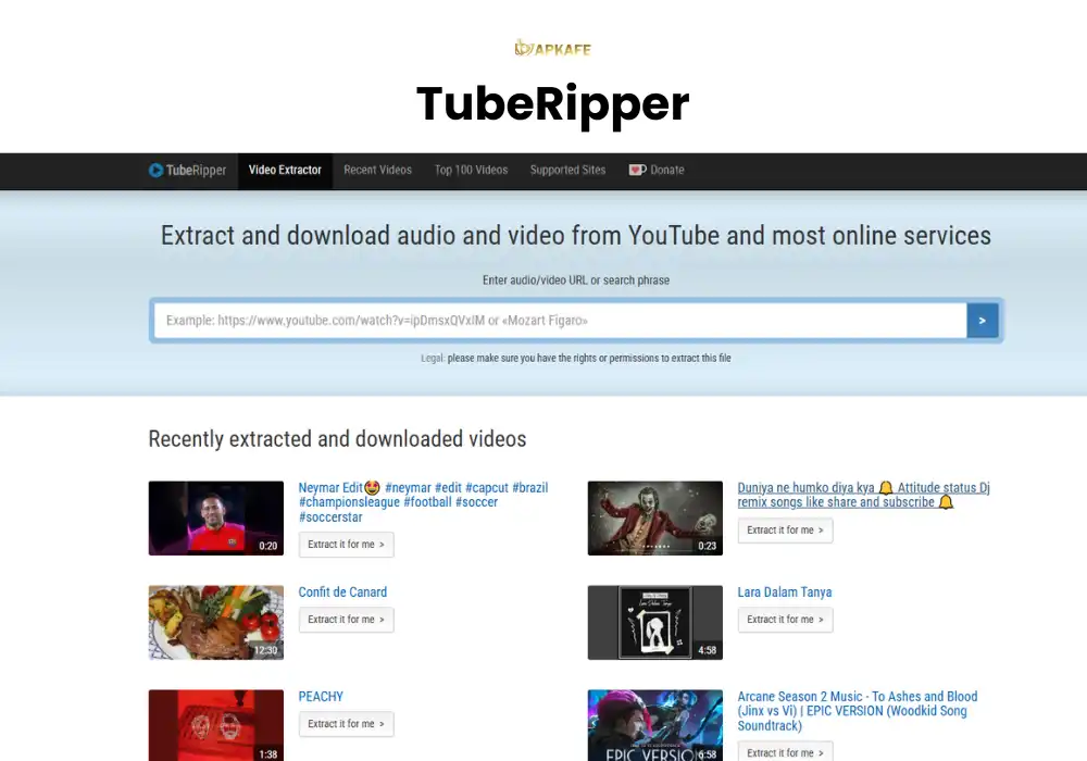 TubeRipper web