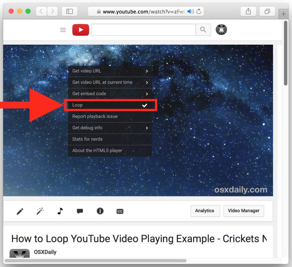 Turn on Repeat mode for Videos - Tips Youtube Apkafe