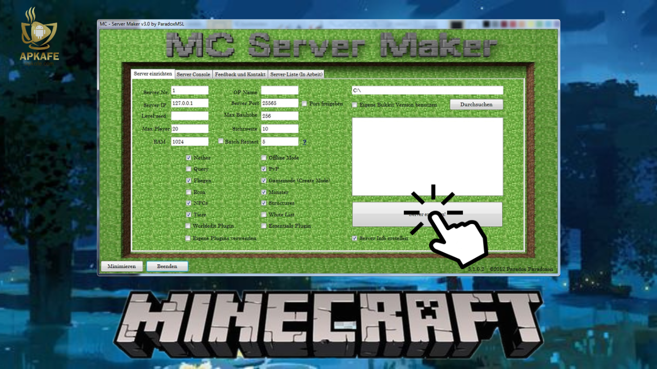minecraft server maker - apkafe