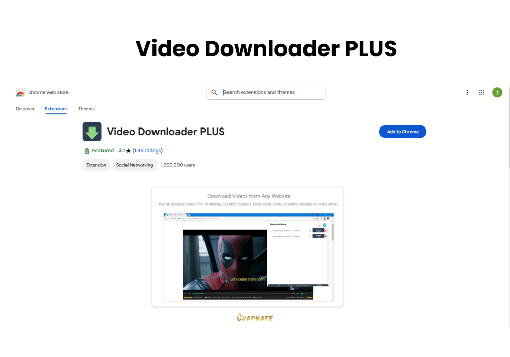 Video Downloader PLUS crome