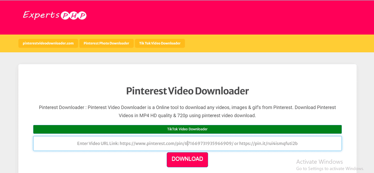 experts php pinterest downloader 2