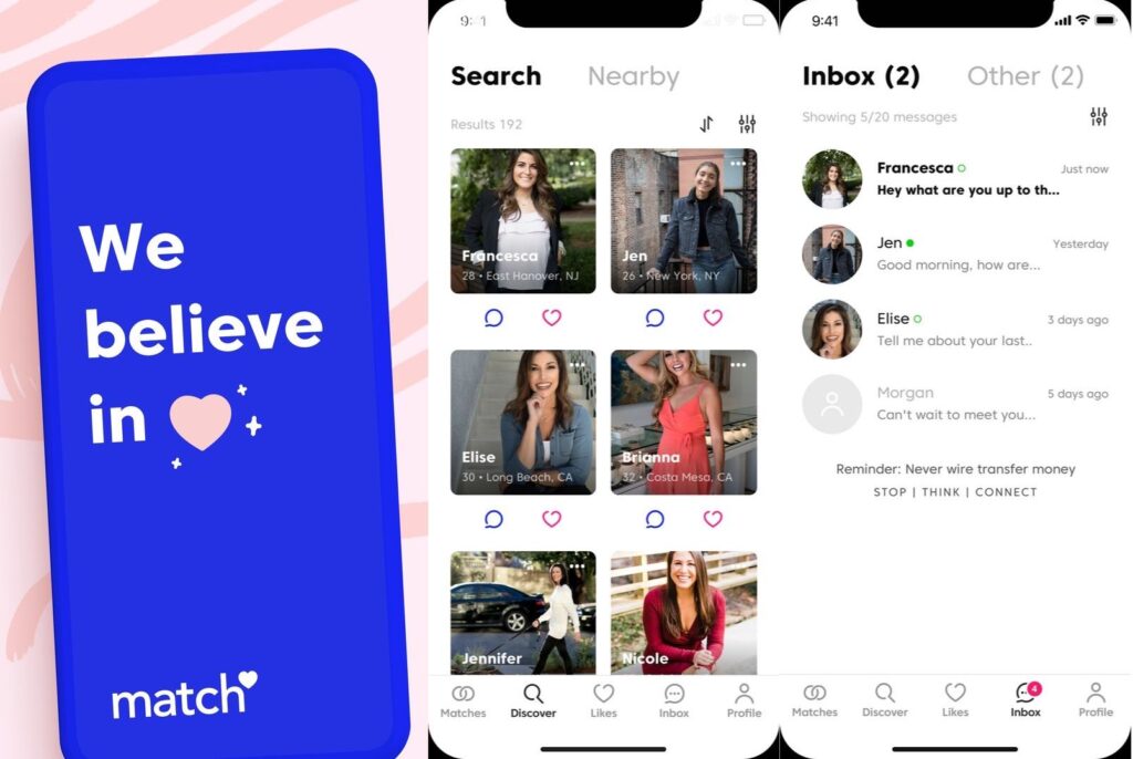 Match.Com- Top popular dating apps on the market right now